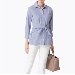 Rag & bone blue stripe button down blouse sz large